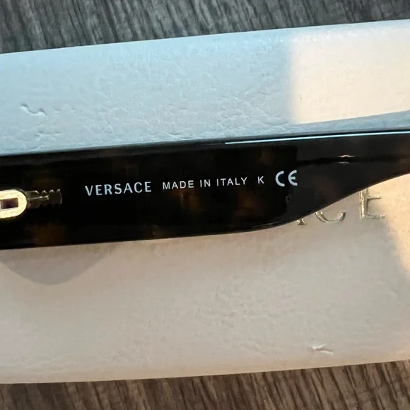 Versace 4177-H Tortoise Brown Square Women Mother of Pearl Sunglasses - Picture 5 of 6